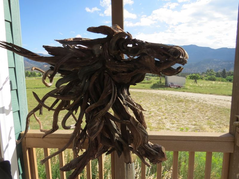  Paul does all kinds of weird and wonderful sculptures out of metal and wood roots like this one