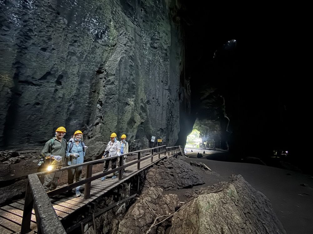 The caves were huge, and the floor of the caves was covered in guano and roaches.