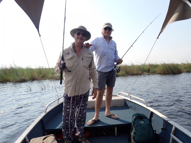  Jim and his old friend René and I even got to do some fishing in the Okavango
