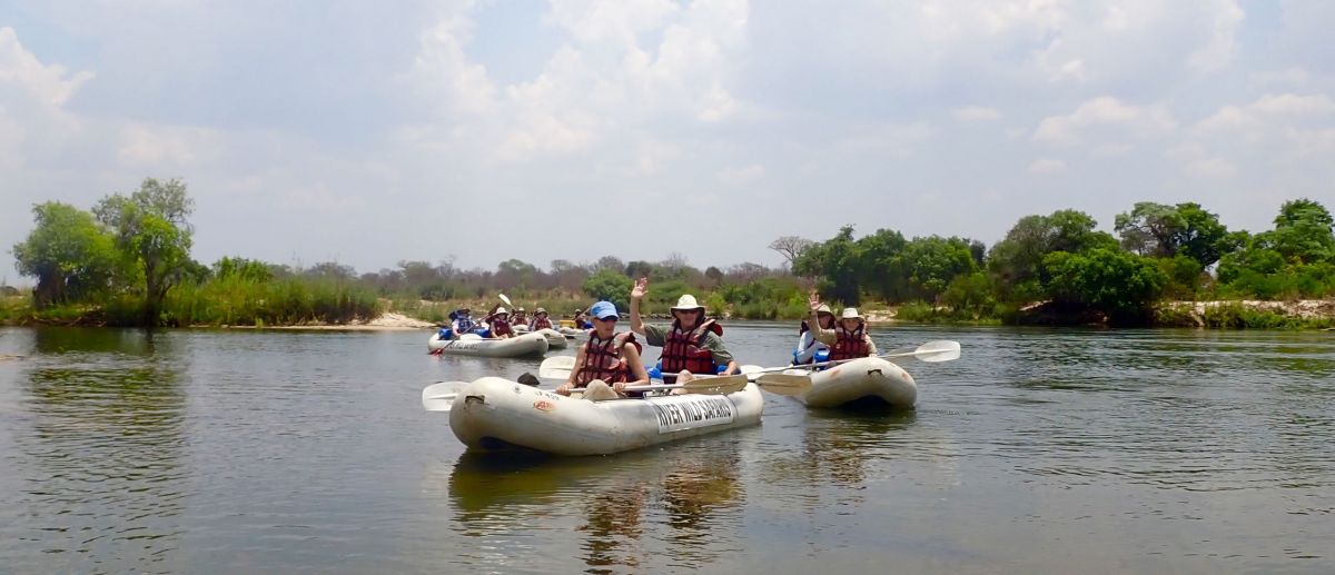 Crocodiles, hippos, and elephants, not to mention a few rapids really make our Zambezi canoe trip and adventure.
