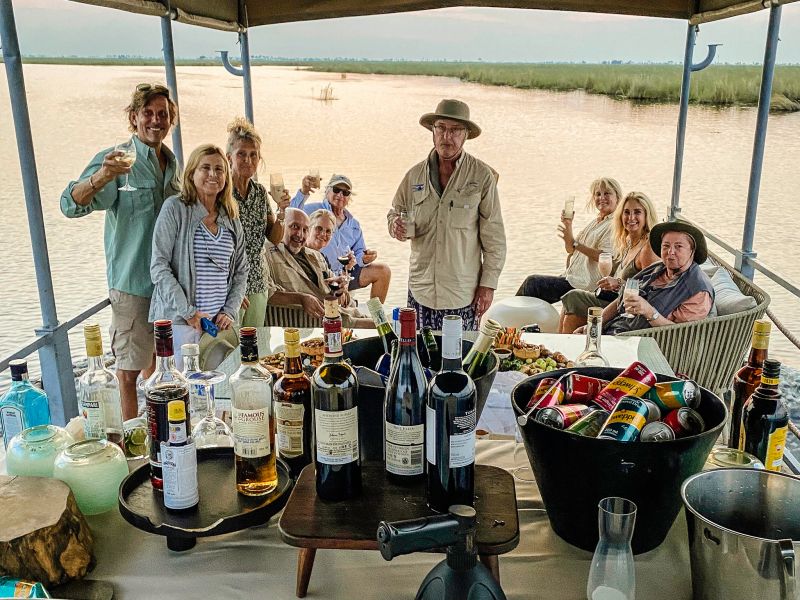 We always look forward to our sundowners, whether on an island, on a boat floating surrounded by elephants, or back at camp.