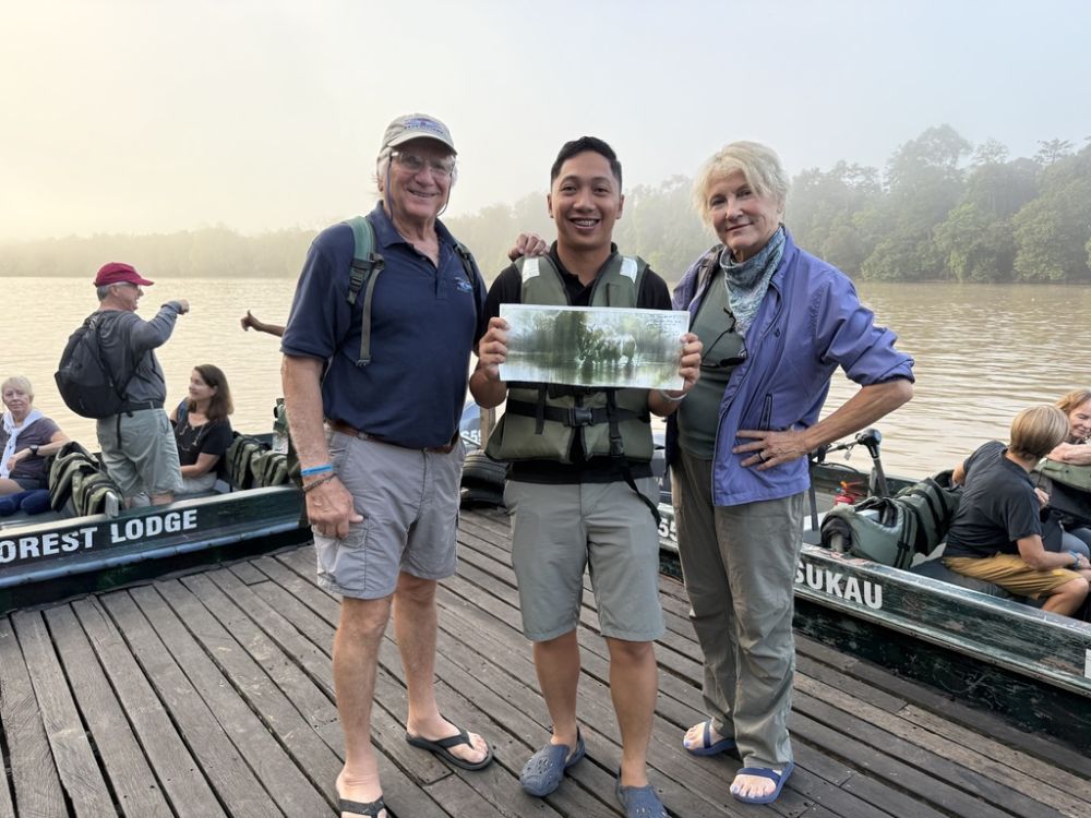 We shared some of Anne 's art with our local guide.