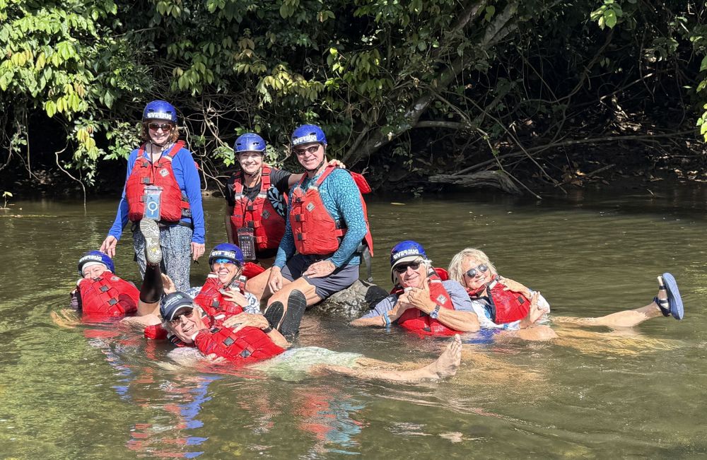 We had a blast, floating down the river and joking with the river guides.