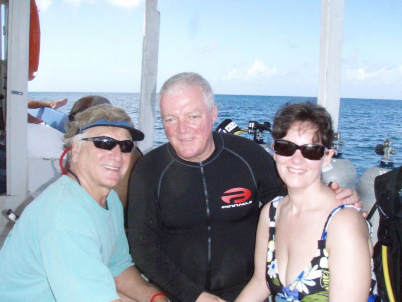Jim, Rick, and Erika–a photo from Jim's last  DIVEHEART trip