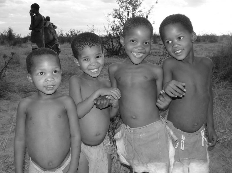 The bushman kids are quite cute