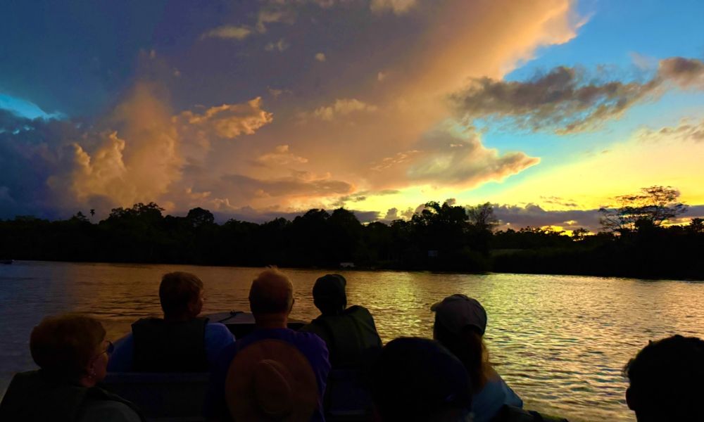 We spent hours patrolling the rivers, looking for wildlife!