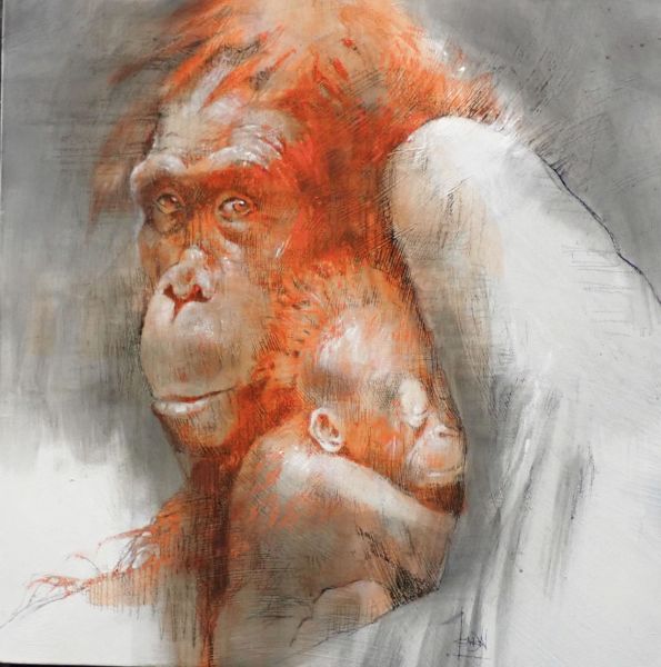 Inspired by my visit to an orangutan orphanage in Borneo