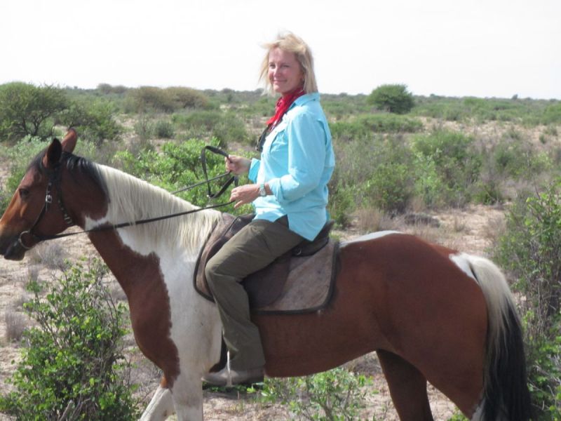 Horseback riding in the desert