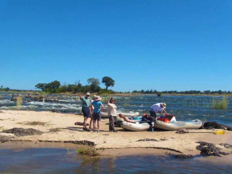 Our next adventure was canoeing the mighty Zambezi River