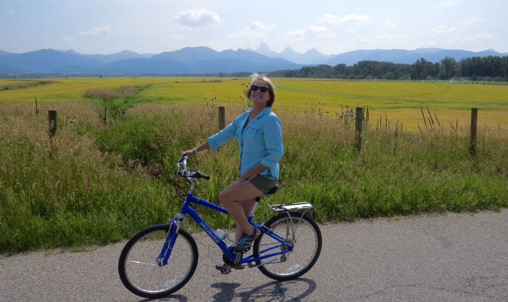 Bike riding in the tetons 