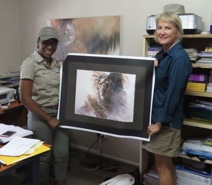 We presented Shuvanay  with a piece to recognize all the hard work she puts into the Wildlife Arts Center