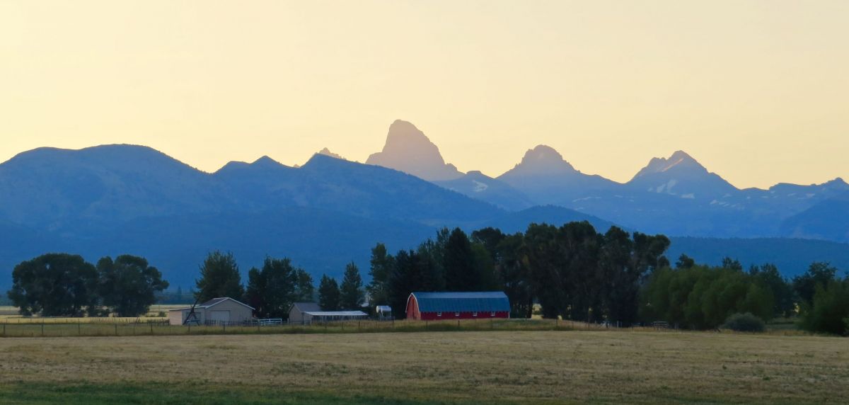 Each evening we sat on our back deck as the sun slowly set behind us turning the Tetons to gold!