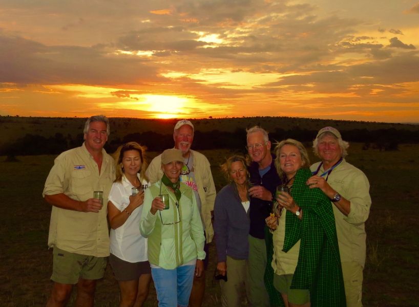 Our last sunset on the Serengeti- there's nothing like sundowners with friends after an incredible day in the wild