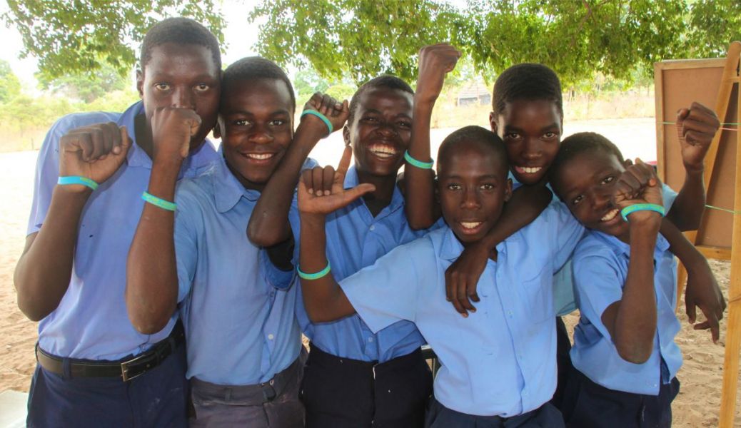 These children  are now Wildlife Protectors and wear their blue bands proudly