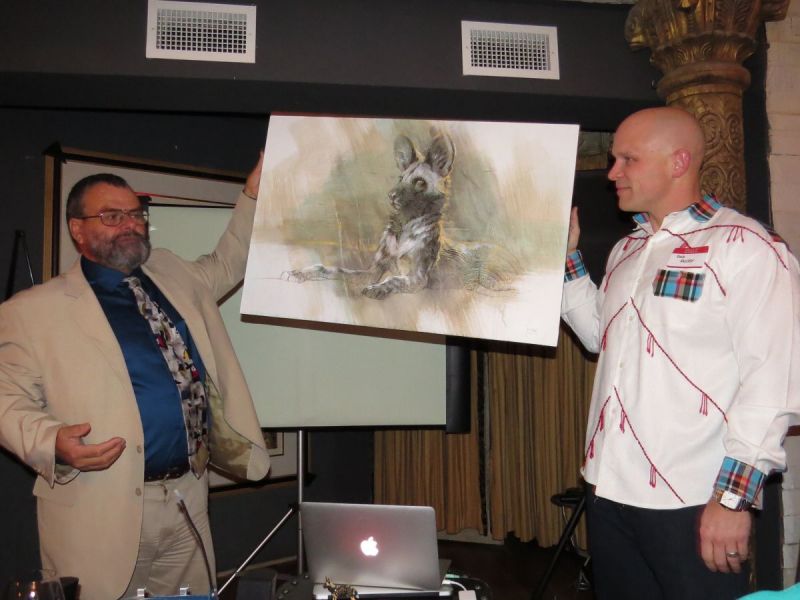 Greg and Rob Fuller auctioning off one of my pieces