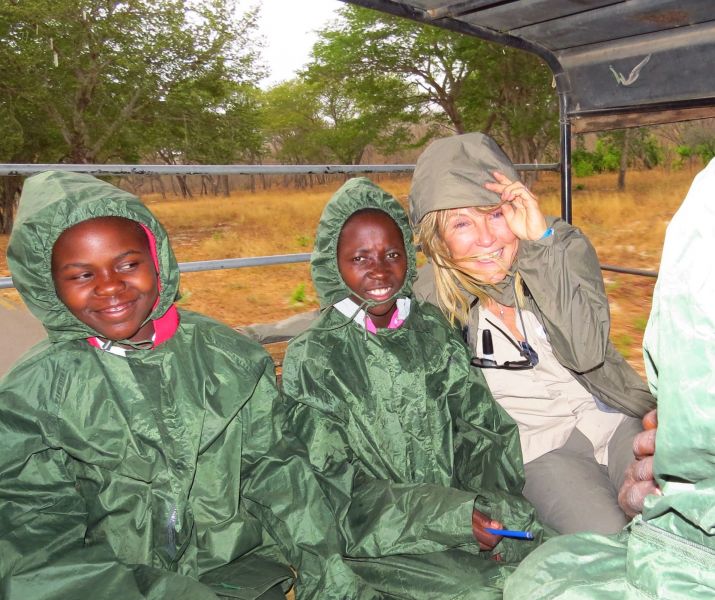 Although it was raining during one of the game drives with the kids- no one's spirits were dampened