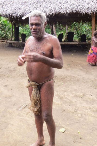 This is the chief of the village and the husband of the woman who showed us around the village