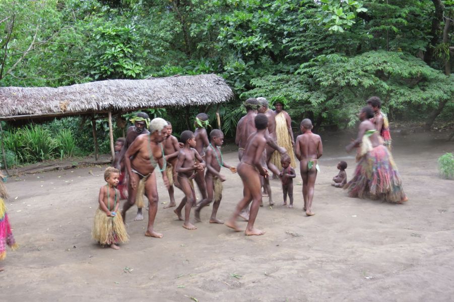 The whole tribe/ family got together and did a dance for us to celebrate their new friends