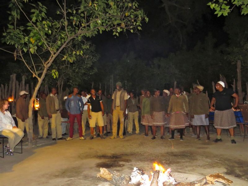 At Little Vumbura, we ate under the stars and danced with the local staff
