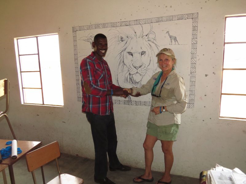 This is a mural I did at Nygamo school