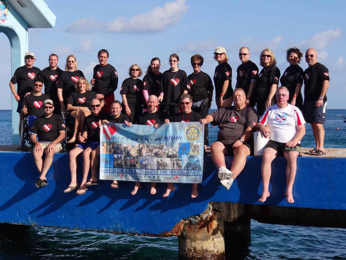 Our team of disabled divers and volunteers